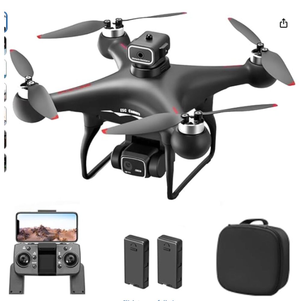 S116 NEW Flying Beginner Friendly Brushless Motor ESC Camera Drone Black